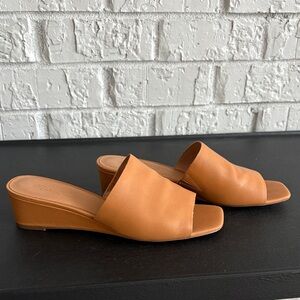 Madewell Tan Leather Mules